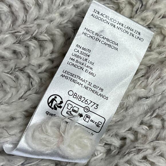 Anthropologie Pilcro Textured Chunky Knit Mockneck Tunic Sweater Ivory Size XL - Picture 7 of 8